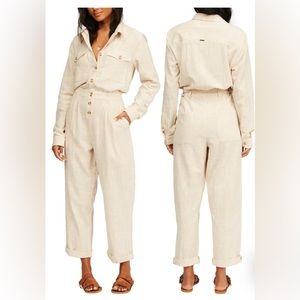 Billabong Dare Me Long Cotton Jumpsuit